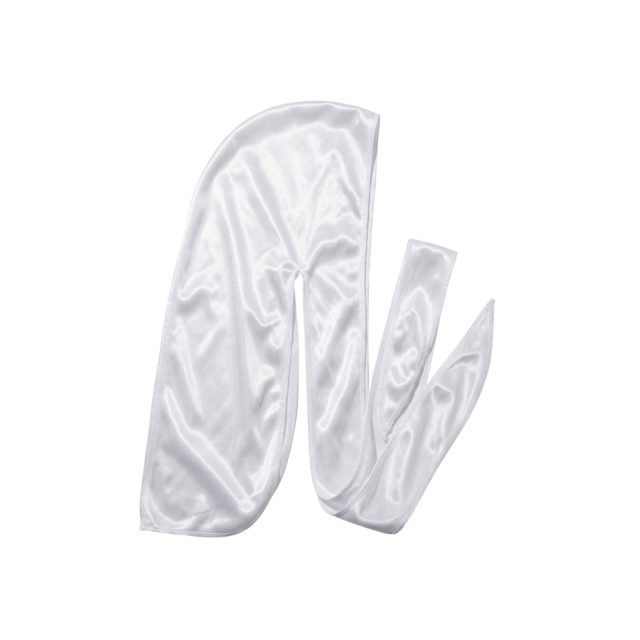 WHITE SILK DURAG