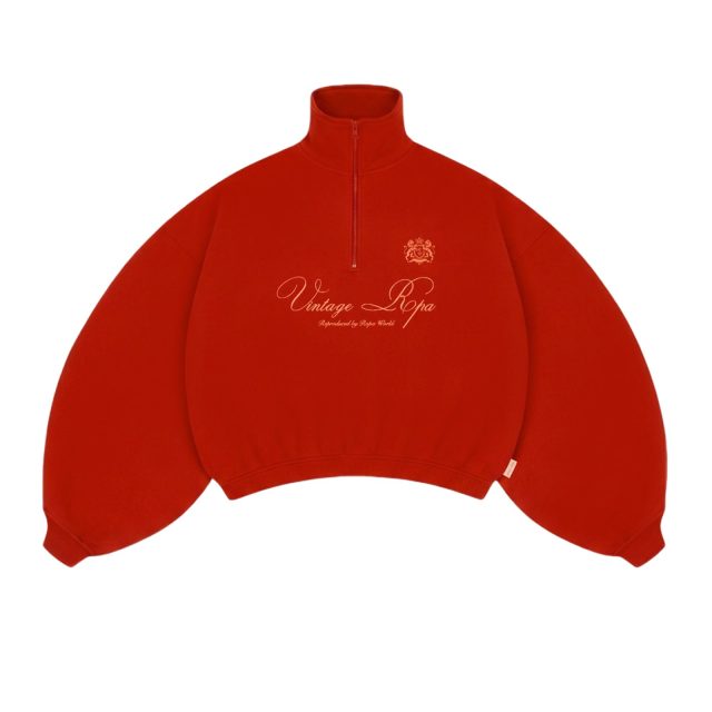 ROYAL RED HALF-ZIP