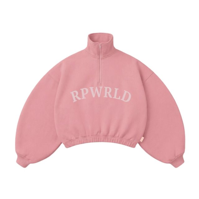 VARSITY PINK HALF-ZIP
