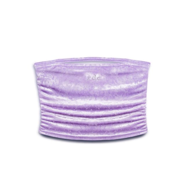 COUTURE VELOUR TOP-BANDEAU PURPLE