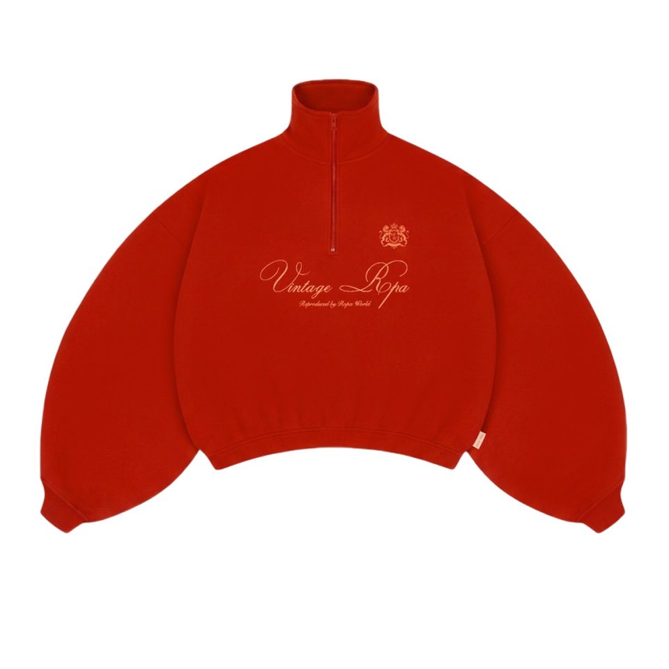 ROYAL RED HALF-ZIP