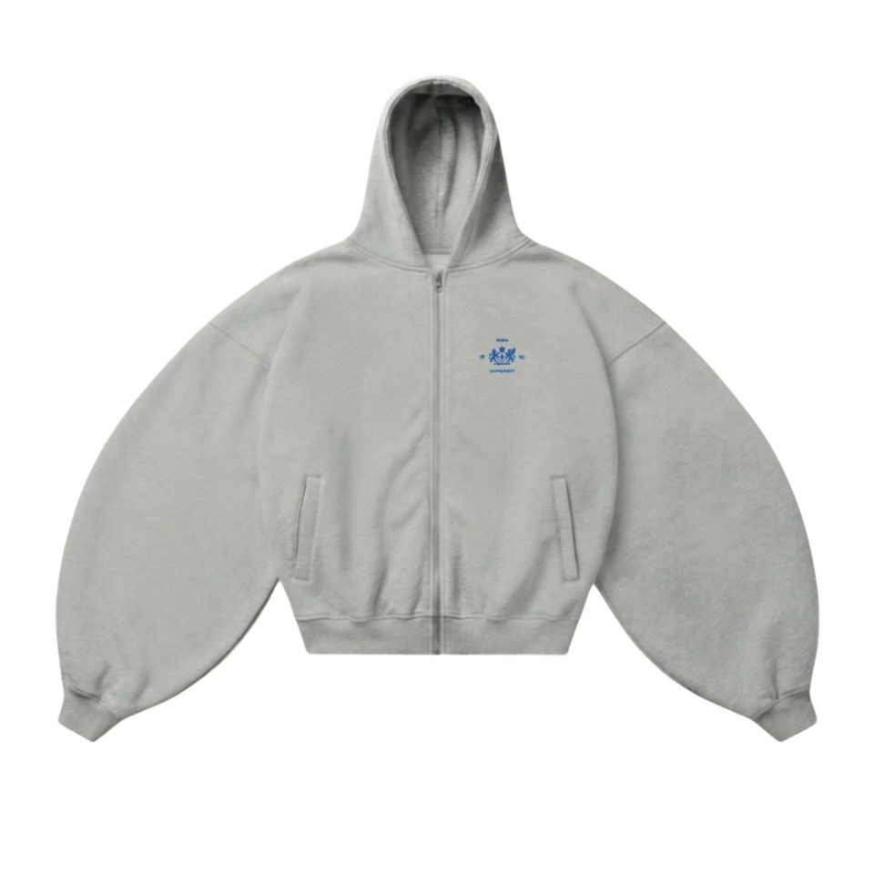 MELANGE UNIVERSITY ZIP-HOODIE