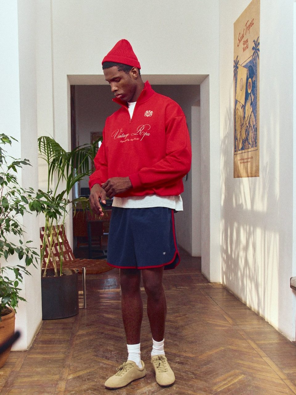 ROYAL RED HALF-ZIP