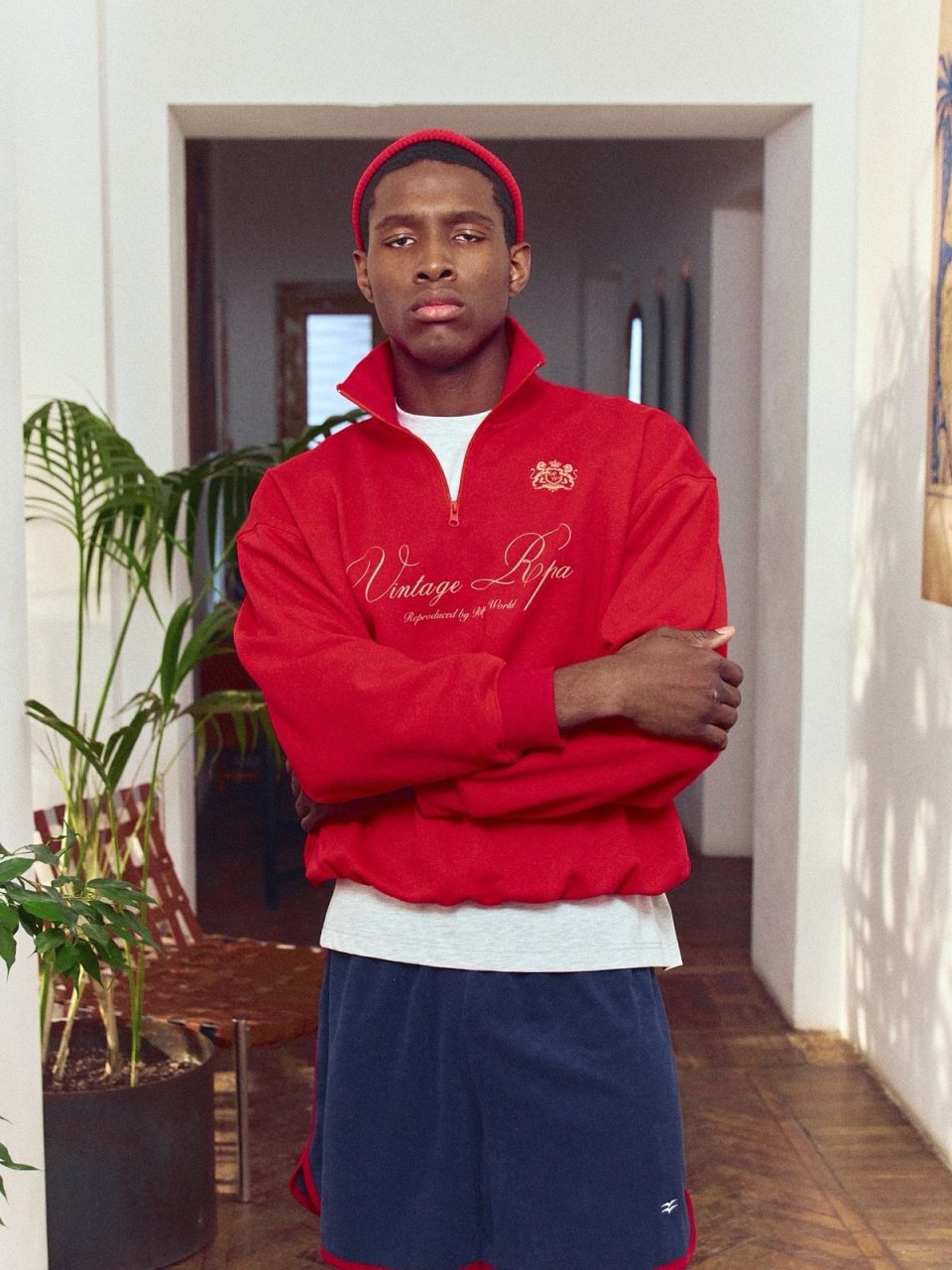 ROYAL RED HALF-ZIP