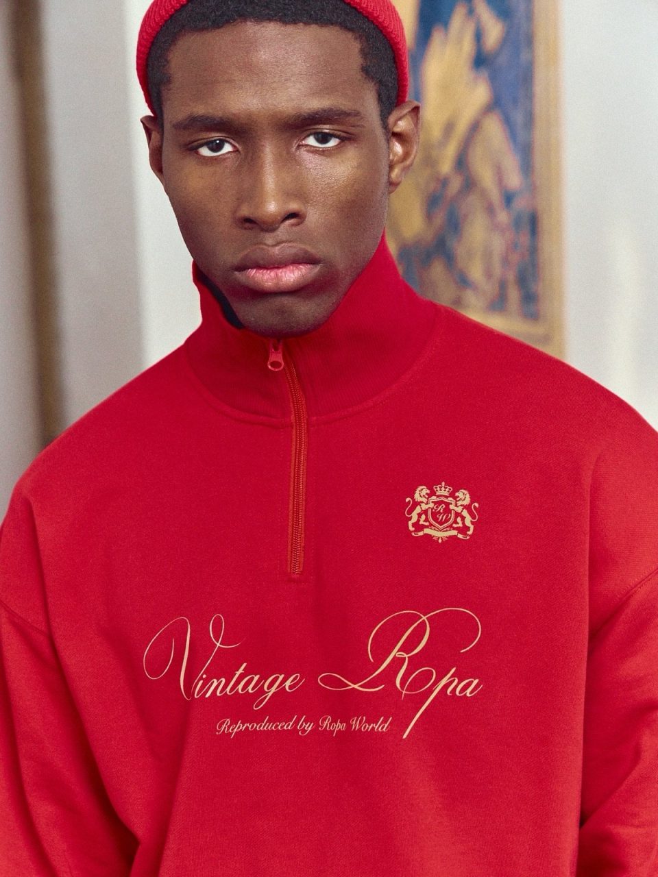 ROYAL RED HALF-ZIP