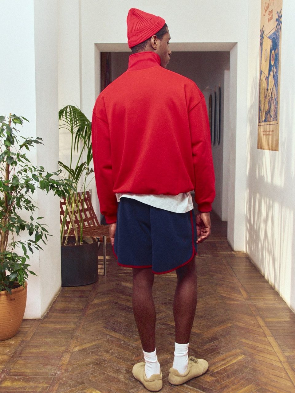 ROYAL RED HALF-ZIP