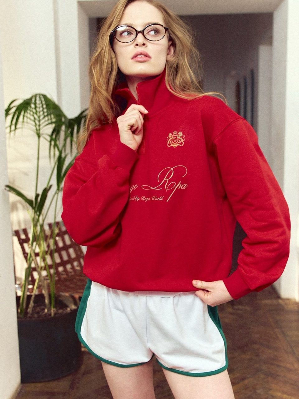 ROYAL RED HALF-ZIP