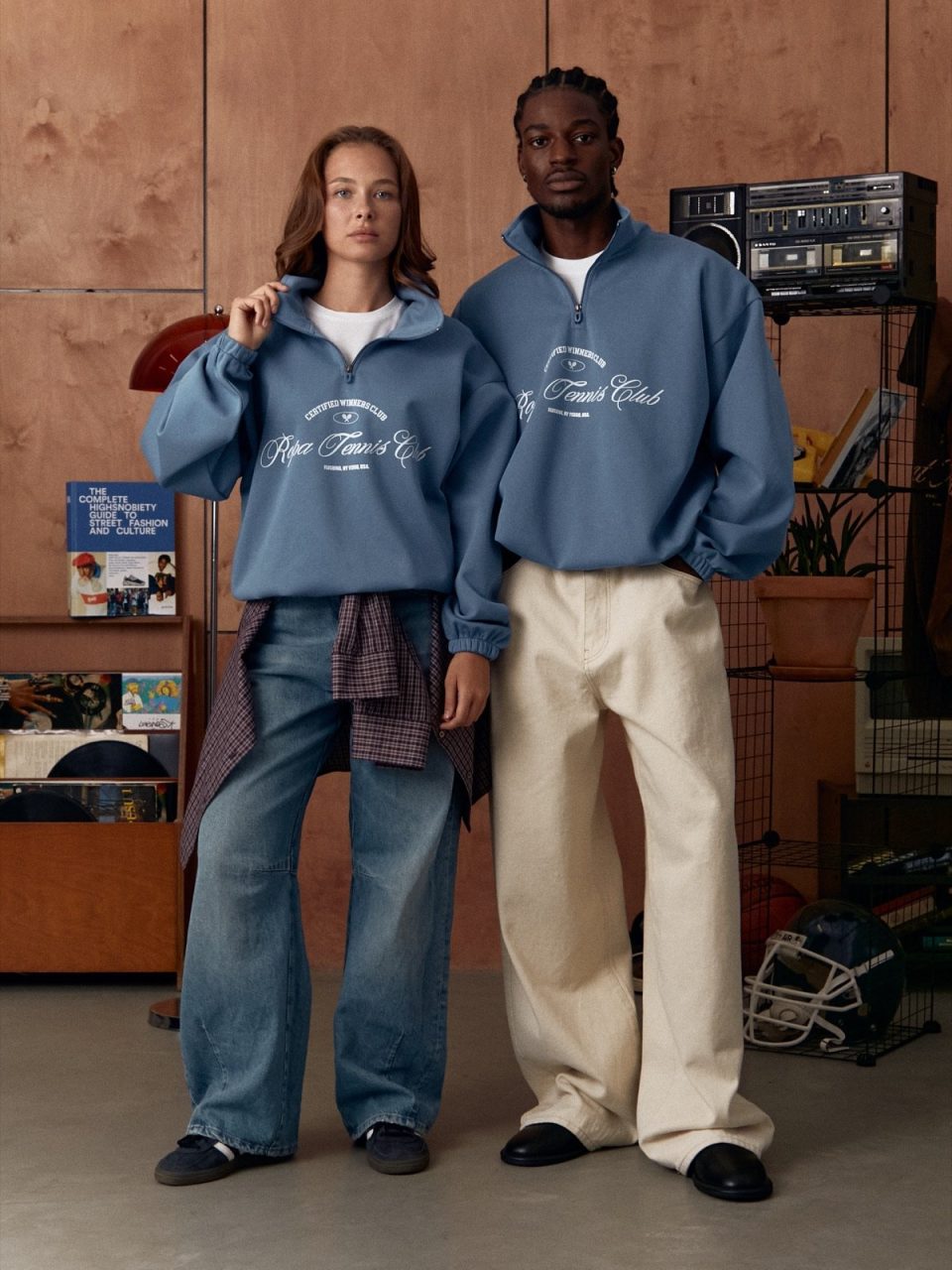 BLUE TENNIS CLUB HALF-ZIP