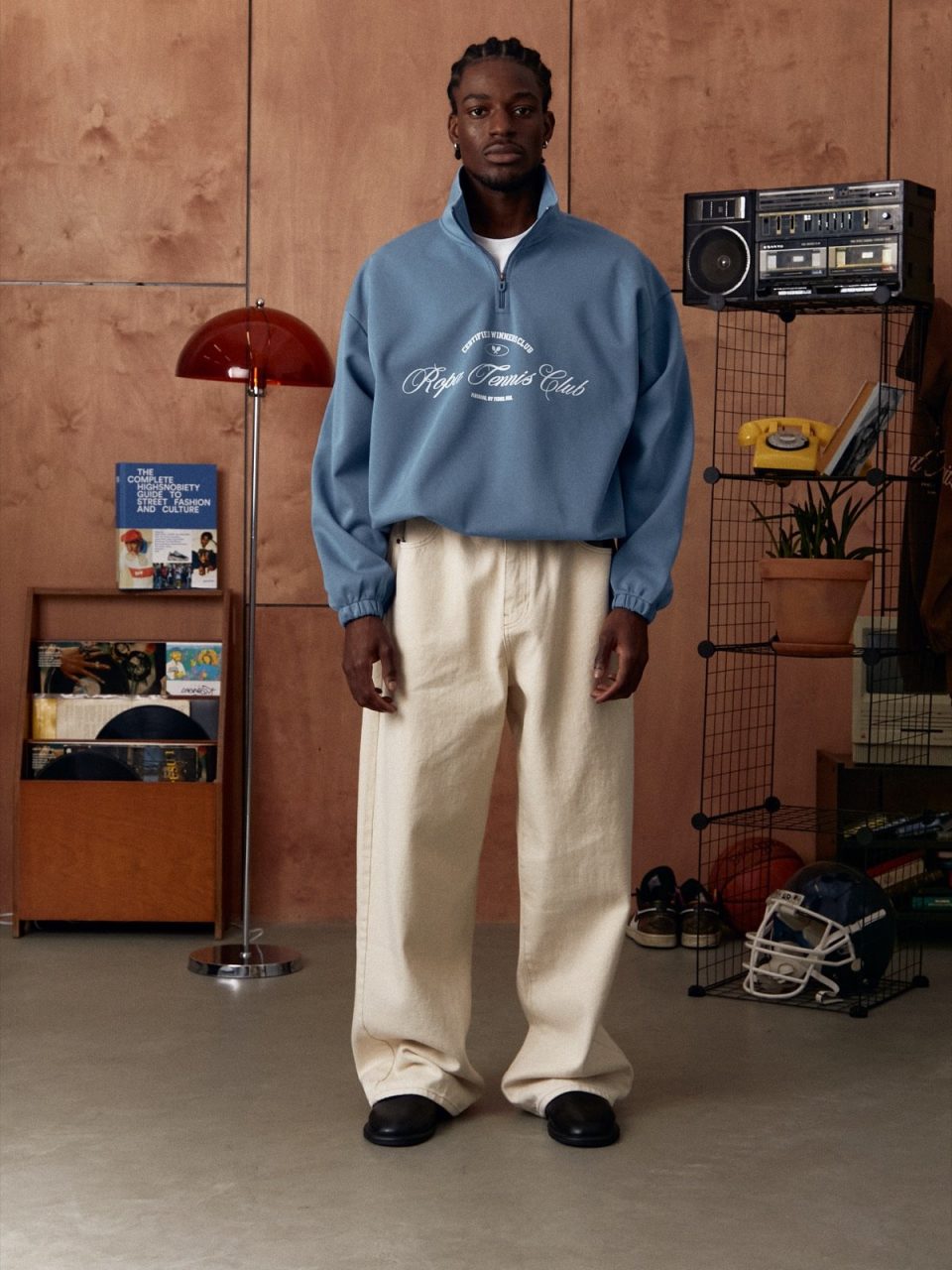 BLUE TENNIS CLUB HALF-ZIP