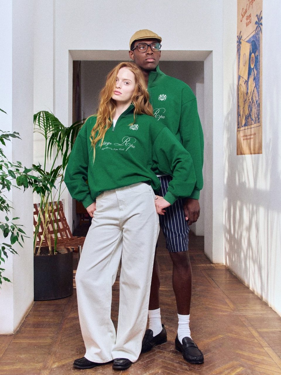 GRASS GREEN HALF-ZIP