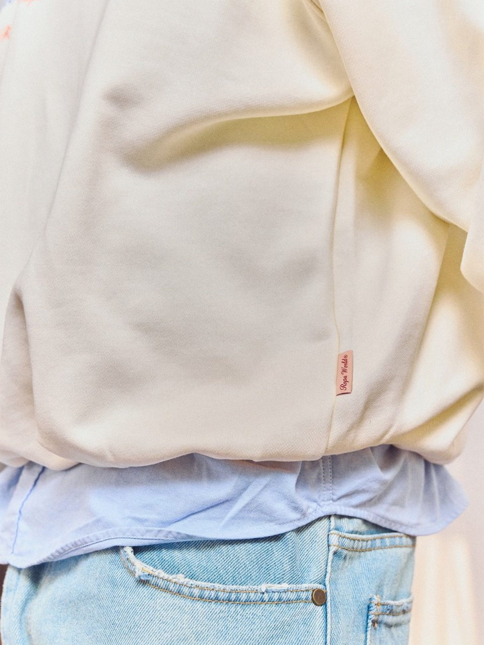 CREAM BEIGE HALF-ZIP