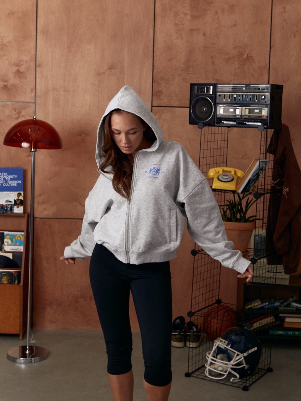 MELANGE UNIVERSITY ZIP-HOODIE