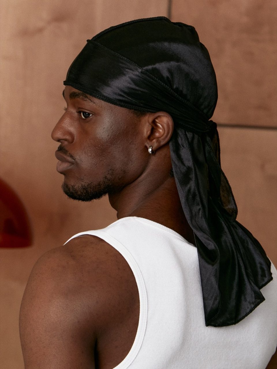 BLACK SILK DURAG