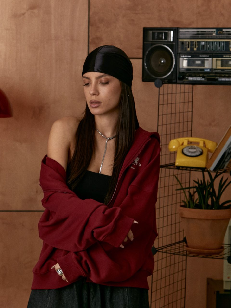 BLACK SILK DURAG
