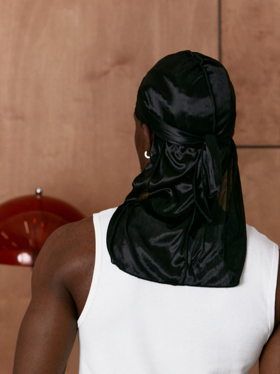 BLACK SILK DURAG