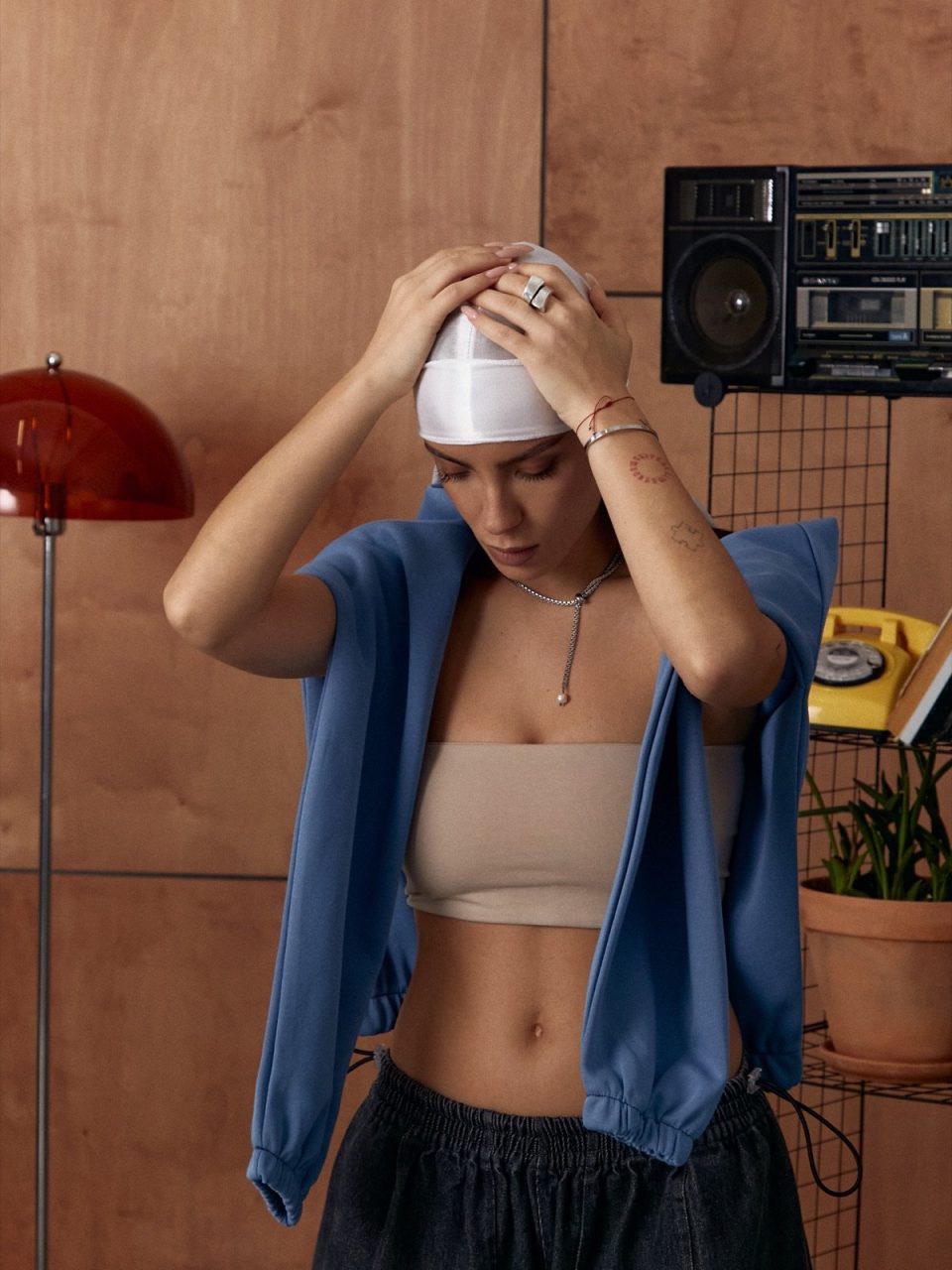 WHITE SILK DURAG