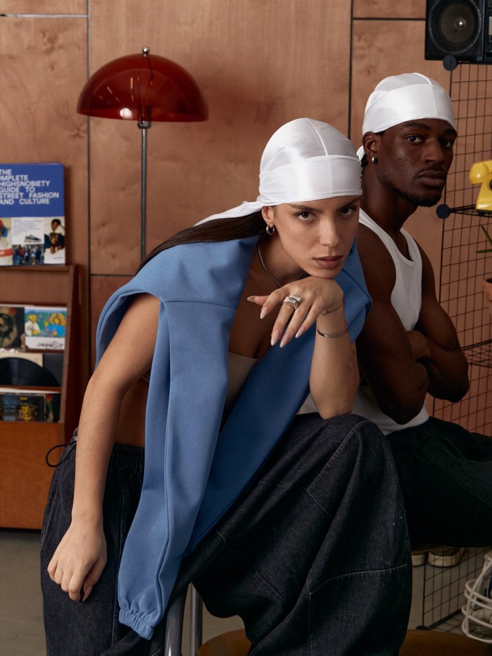 WHITE SILK DURAG