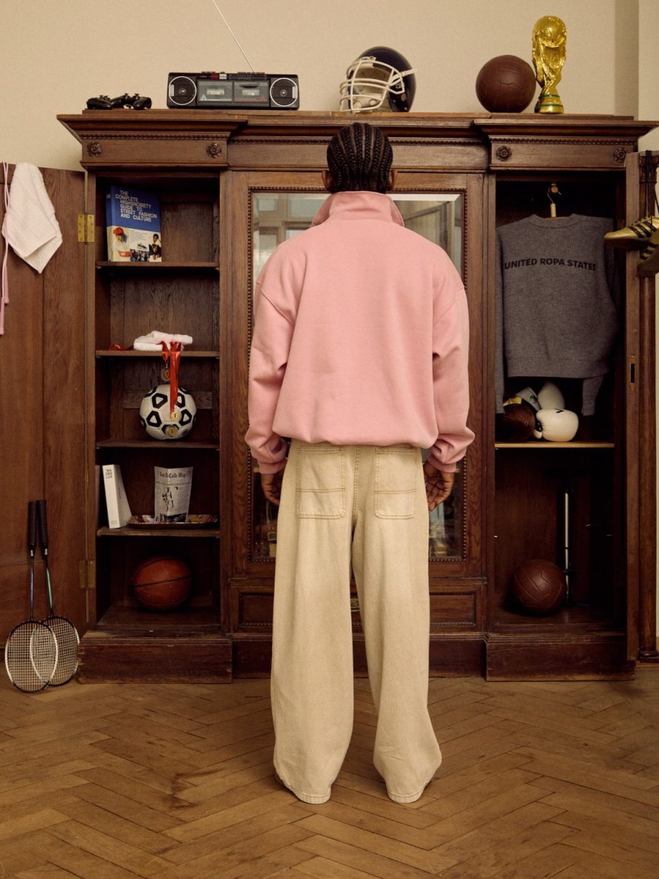 VARSITY PINK HALF-ZIP