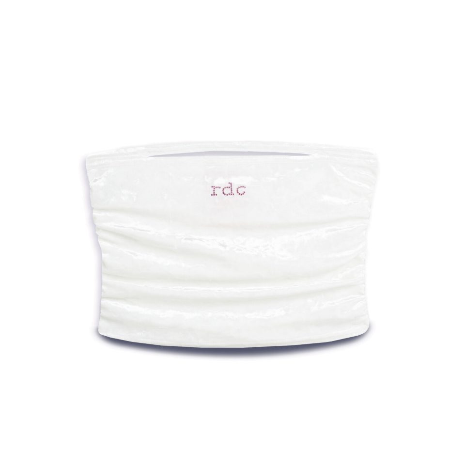 COUTURE VELOUR TOP-BANDEAU WHITE